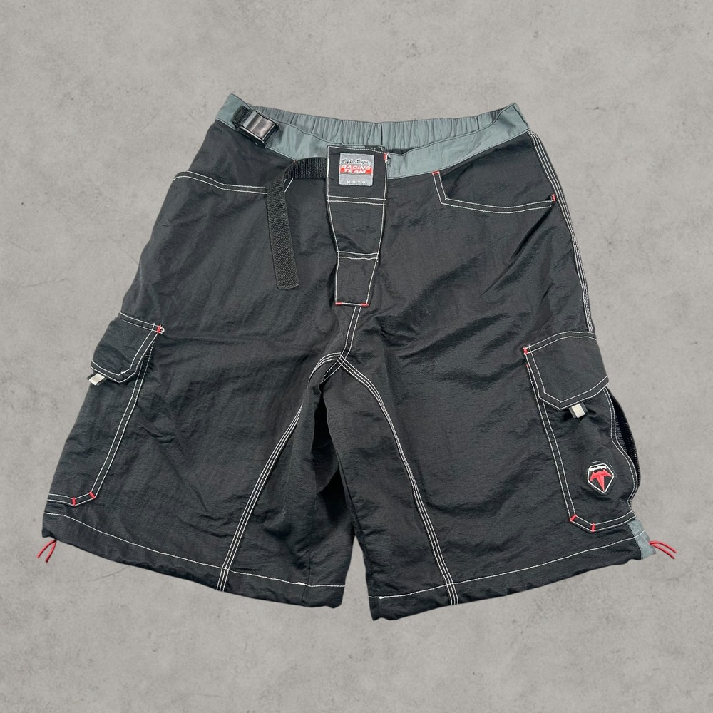 Troy Lee Designs Wrench Cargo Shorts Mens 32 Black Moto Techwear Contrast